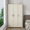 Wooden 3 Door Wardrobe with Hanging Rail Drawers Bedroom Storage Furniture