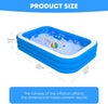 Inflatable Paddling Pool, 3 Rings Large Rectangular Family Swimming Center for K