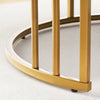 Set of 2 Nesting Coffee Table Round Stacking Side End Table White Black