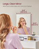 Dressing Table with Large Mirror, Vanity Table Makeup Table White RDT163W01