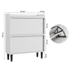 Shoe Storage Cabinet with 3/2 Flip Drawers for Hallway w/ Adjustable Shelves