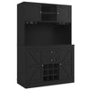Tall Pantry Cabinet Kitchen Cupboard w/ Storage, Adjustable Shelves, Black