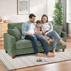 Modern 2/3 Seater Corduroy Sofa Bed with 2 Bolster Home Room Recliner Couch Sofa