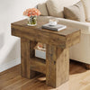 23.6'' Farmhouse Narrow Side End Table with 2-Tier Storage Shelf for Living Room