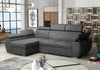 Corner Sofa Bed BOSTON MINI with Storage Velour Fabric Springs New