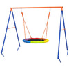 Kids Swing Set, Nest Swing Seat with A-Frame Structure for Outdoor Use
