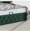 Merax Upholstered Bed Functional Bed from Storage Double Size Green Velvet