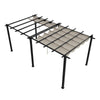 6 x 3m Aluminium Pergola with Retractable Roof Outdoor Garden Gazebo Canopy Tent