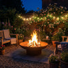 Large Metal Garden Fire Pit Outdoor Patio Camping Rusted Bowl Log Burner 70cm