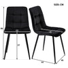 Dining Table and Chairs Set of 4 Modern Dining Table Set Kitchen Furniture Black