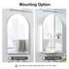 Arched Bathroom Mirror Cabinet Wall Mounted with Storage Modern Mirror Cupboard