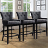 1/2X Linen Bar Stools High Counter Breakfast Chair Kitchen Pub Restaurant Wooden