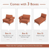 Modular L-Shaped 3-Seater Sofa Couch Set Upholstered Convertible Chaise Lounge