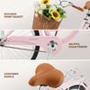 24/26Inch VIRIBUS Ladies Women's Beach Cruiser Bike Bicycle w/ Basket Comfort