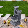 Cascading LED Water Feature Electric Pump Fountain Outdoor Garden Statues Decor