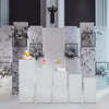 Square Metal Plinth Cylinder Dessert Pedestal Wedding Cake Flower Display Stand
