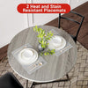 Dining Table for 2 – Round Kitchen Table with Metal Frame & Space Saving Design