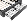 Ottoman Storage Gas Lift Bed Frame Upholstered Bed with LED 5 ft King Size Bed