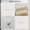 2 Door Wardrobe White Wardrobe with Drawers and Hanging Rod Refurbished