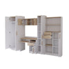 Macius Kids Bedroom Set – Wardrobe, Desk, Bookcase & Storage Shelf White