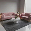 Luxury Chesterfield Sofa Set Velvet Armchair 2,3 Settee Lounger Couches 3+2 Set