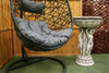 Grey Rattan Swing Patio Garden Weave Hanging Egg Chair & Cushion Indoor Outdoor