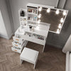 Dressing Table With Drawers Mirror Stool Set Makeup Desk Vanity Table Bedroom
