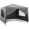 Pop Up Gazebo 3m x 3m - Garden Marquee Shelter Canopy with Sides, Grey