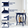 COSTWAY Set of 2 End Table Living Room Accent Table Sofa Side Table-Blue