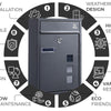 Post Box Parcel Box Combo | Lockable | Outdoor Letter & Package Storage