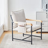 Single Accent Chair with Metal Frame Wide Seat Corduroy Armchair Living Room