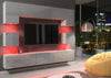 TV Unit Cabinet Wall Unit Cupboard Grey Gloss Living Room Storage TV Set 240cm