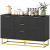 Sideboard Storage Cabinet with Adjustable Shelves, Black