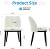 2-Piece Dining Chairs w/ Linen or Velvet Padded Seats, Wood Legs+High Back