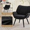 Modern Accent Chairs with Metal Legs,for Living Room Bedroom Office, Dark Grey