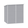 6x6ft Outdoor Storage Shed Plastic Garden Tool House with Floor & Lockable Door