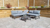 Signature Weave Kimmie Grey Outdoor Garden Adjustable Corner Sofa Set RRP £1066