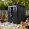 6 x 4 FT Garden Shed Storage Shed Waterproof with Foundation Kit and Vents, Grey