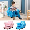 Cute Cloud Star Kids Children Armchair Mini Seat Wood w/ Footrest Padding