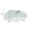6x3m WALK IN CHICKEN RUN COOP LARGE OUTDOOR PEN METAL DUCK HEN POULTRY CAGE SHED