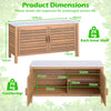 Patio Storage Cabinet 2-Door Storage Container with Faux Marble Top