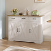 Sideboard Cabinet with Drawers Storage Buffet Cupboard 3 Door 3 Drawer White