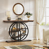 105cm Console Table Industrial 6-Tier Sofa Table Entryway Table with Circle Base