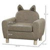 Kids Sofa Chair Toddler Armchair for Bedroom Playroom Brown