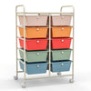 10-Drawer Rolling Utility Cart Kitchen Organizer Storage Trolley w/ Wheel