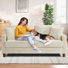 Modern 2/3 Seater Corduroy Sofa Bed with 2 Bolster Home Room Recliner Couch Sofa