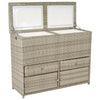 Grey 62 Litre Rattan Double Cooler Box - Aspen FTR094