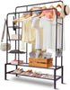 Heavy Duty Clothes Rail 120Kg Load Sturdy Clothes Rack with Shelfs & Shoe Rack