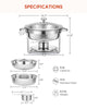 Wilprep 6qt Chafing Dish Buffet Set of 4 Stainless Steel Food Warmers Party 5.5L