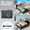 2 Tier Dish Drainer Rack Cutlery Holder Plate Rack with Drip Tray Oldjufxesxfgzd